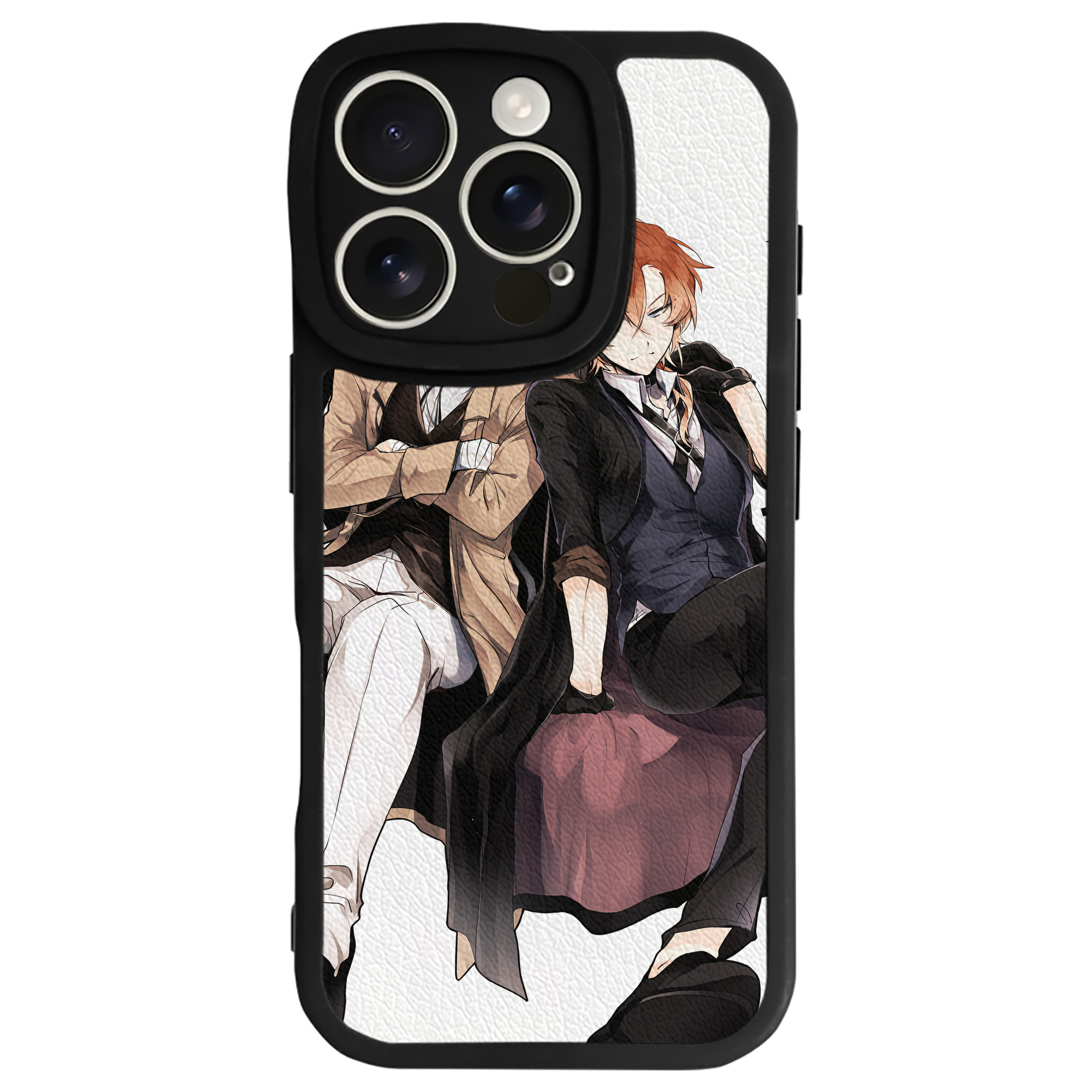（画像用） 文豪ストレイドッグス Bungo Stray Dogs 【iPhone 16シリーズ対応】シリコンスマホケース（レザー調） 材質：シリコン